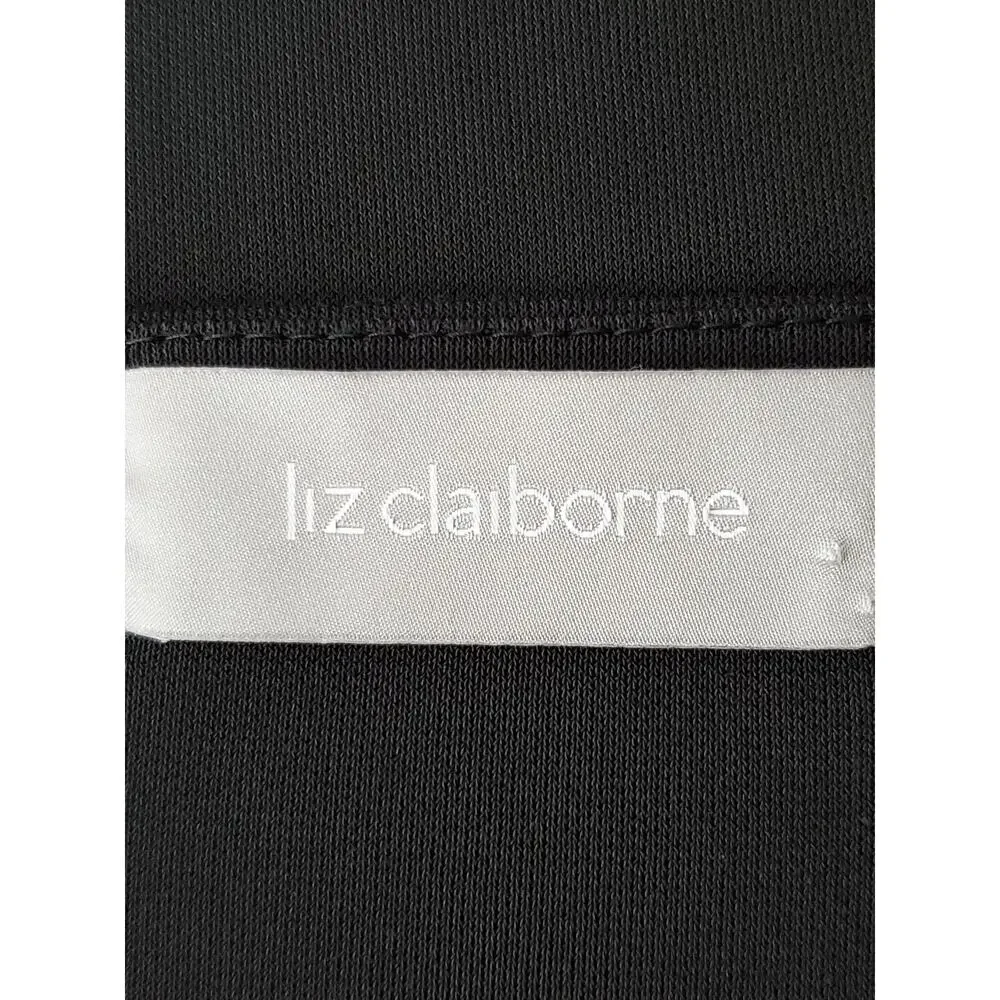 LIZ CLAIBORNE Women's Black Long Sleeve Blouse Sz L - Picture 7 of 10